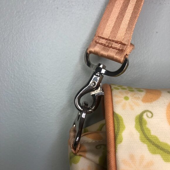 PETUNIA PICKLE BOTTOM Pink Peach Green Diaper Bag Backpack Changing Pad - Picture 5 of 14